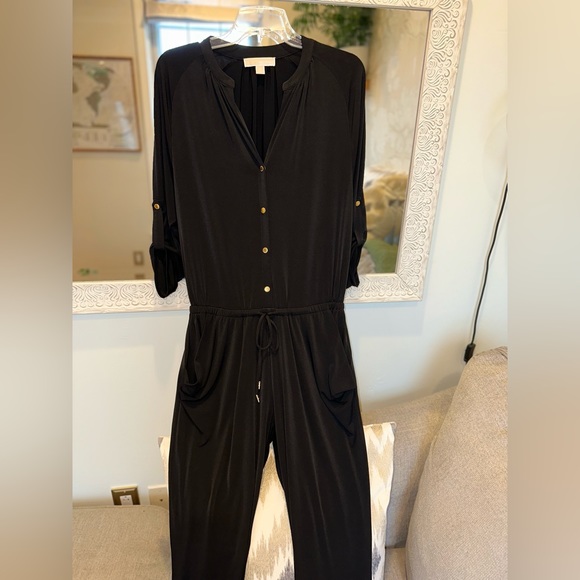 Michael Kors Black Jumpsuit - Gold Accents - Small - Picture 1 of 12